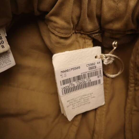 Brunello Cucinelli Pants Monili Cuff Tan Relaxed Style Size 8 New Tag $1595 - Picture 9 of 9